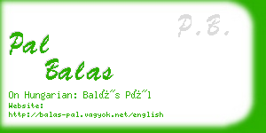 pal balas business card